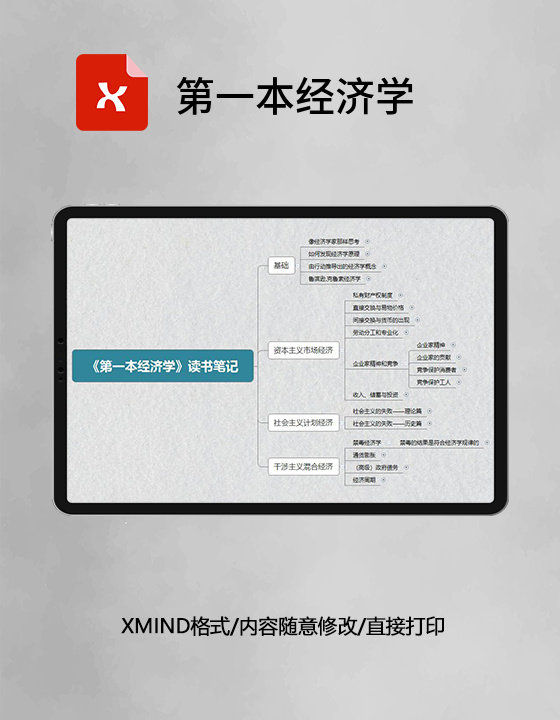 思维导图第一本经济学XMind模板