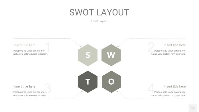 灰色SWOT图表PPT13