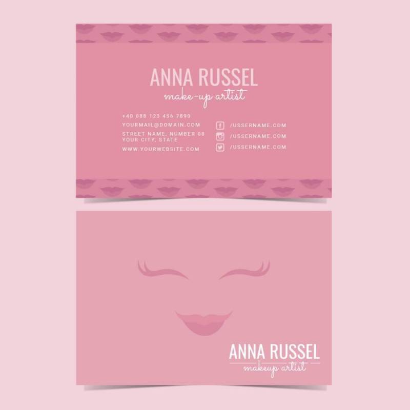 矢量化妆师名片