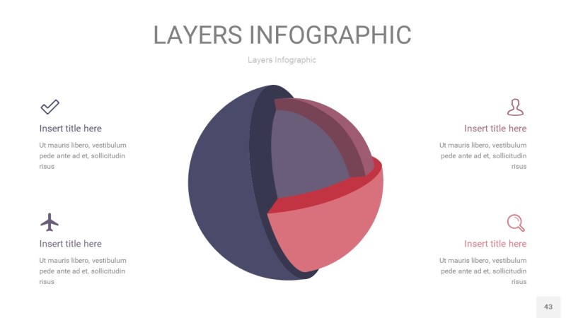 莫兰迪紫色3D分层PPT信息图43