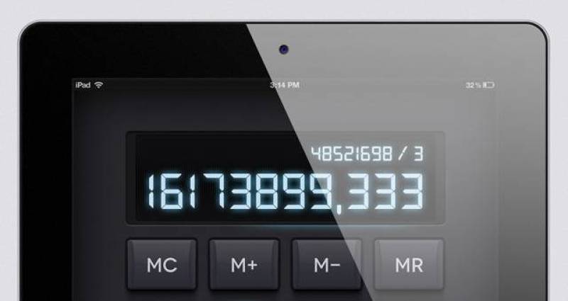 iPad Psd Calculator UI套件