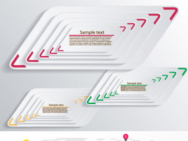 炫彩商业分类微立体PPT矢量信息图表