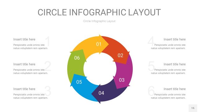 彩色圆形PPT信息图15