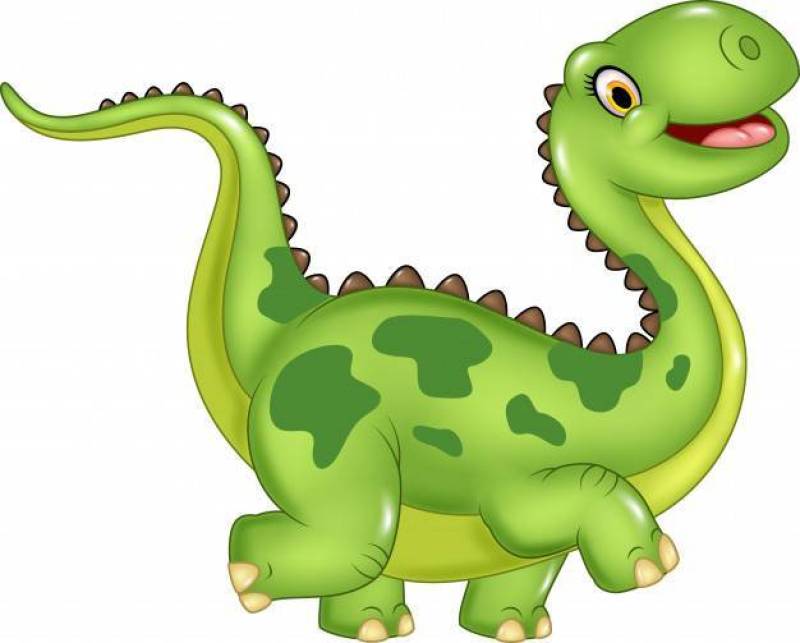 Cartoon happy dinosaur