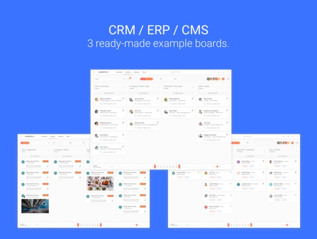 非常干净的设计和结构。易于定制。，多用途看板待办事项板（CRM，ERP，CMS）