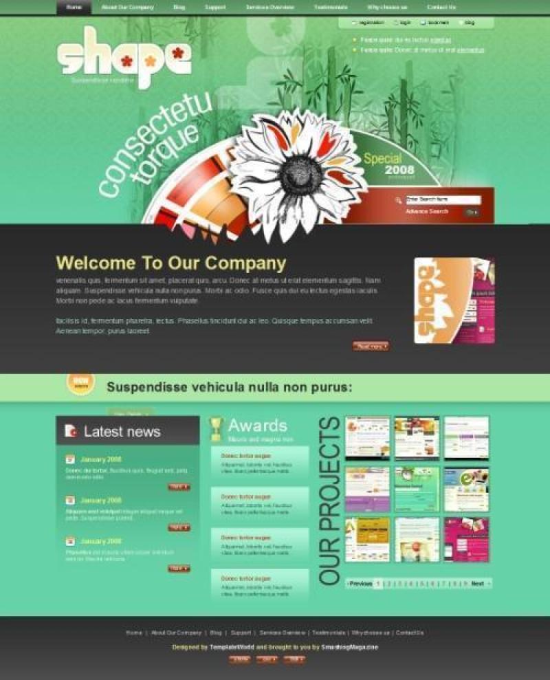 7款海外psd+模板包