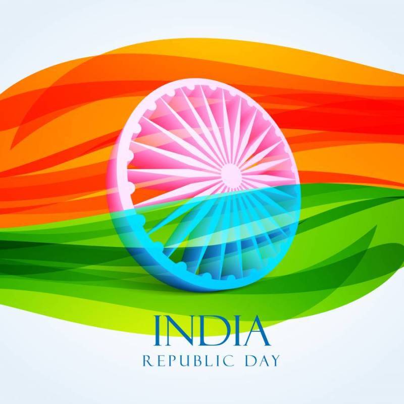 共和国天印度国旗矢量设计插画