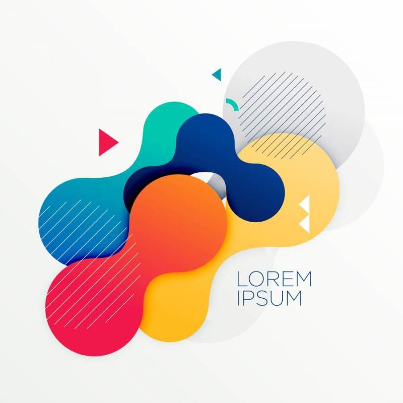 多彩的圆形抽象背景