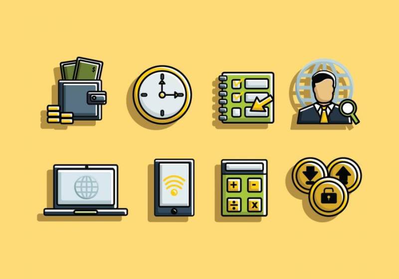  注册会计师图标矢量