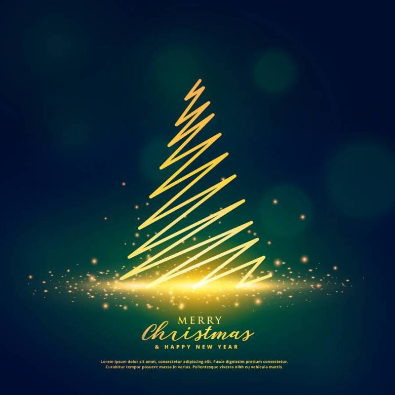 创造性的圣诞树设计上发光的闪光闪闪发光