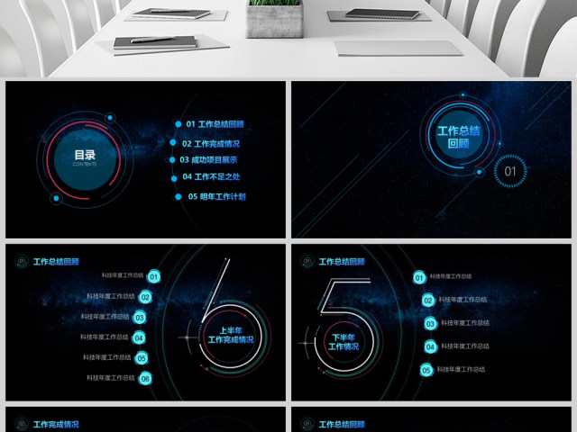 原创年度工作总结科技风星空互联网ppt模板-版权可商用 原创年度工作总结科技风星空互联网ppt模板-版权可商用