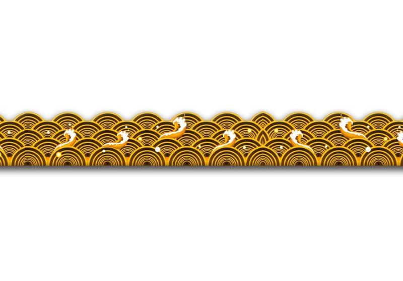 古典古风祥云云纹图案边框花边元素PNG免抠元素设计素材96