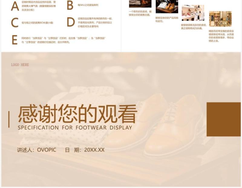 鞋类陈列规范综合培训PPT模板
