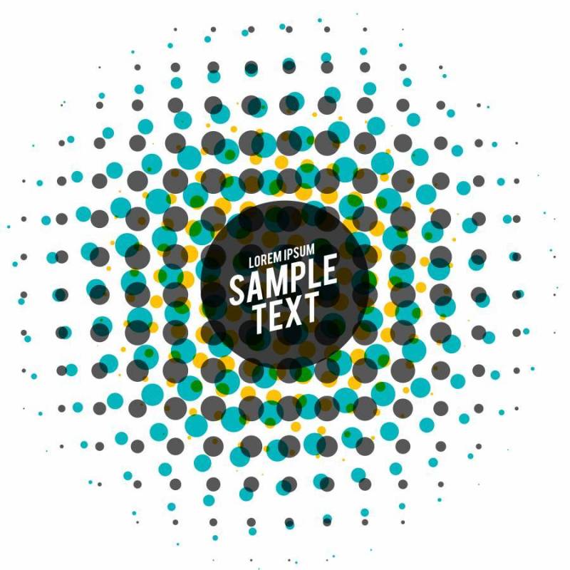 在多种颜色的抽象半色调设计