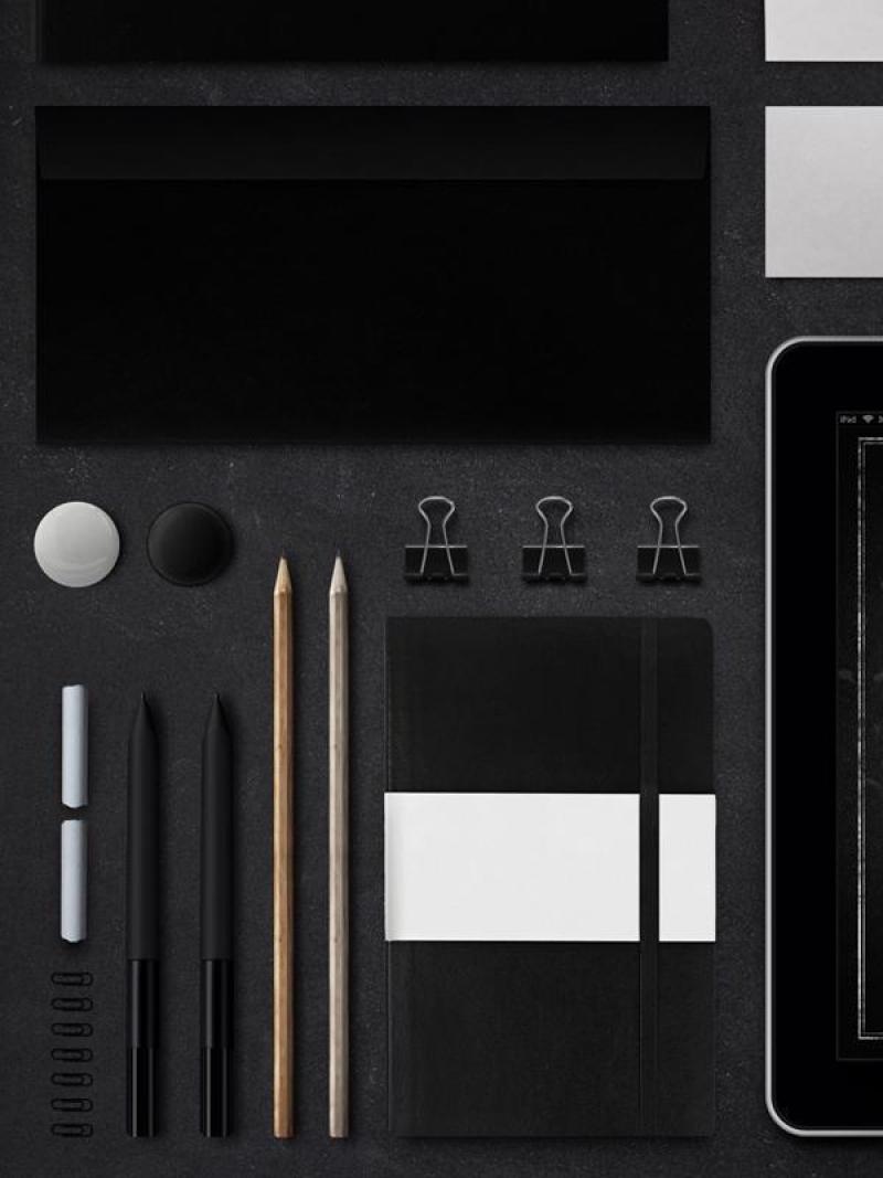 黑色VI素材PSD分层Branding MU