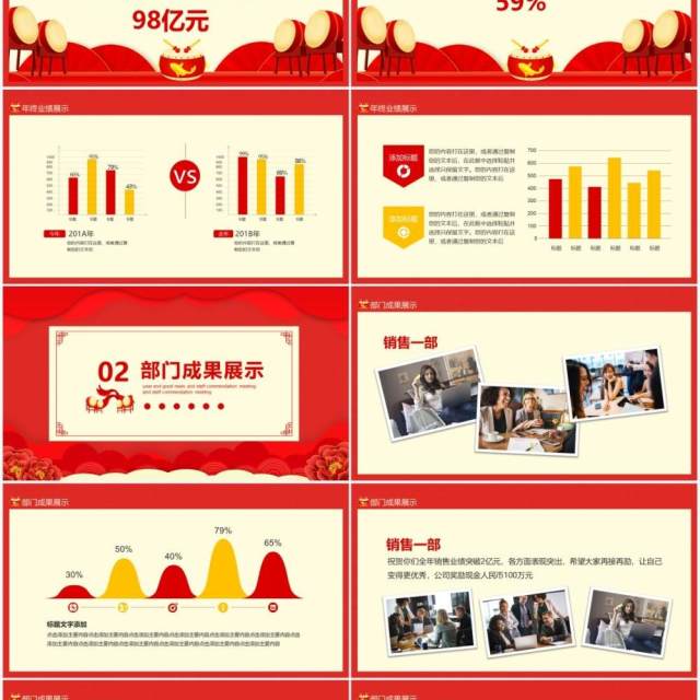 年终喜报及员工表彰大会动态PPT模板 年终喜报及员工表彰大会动态PPT模板
