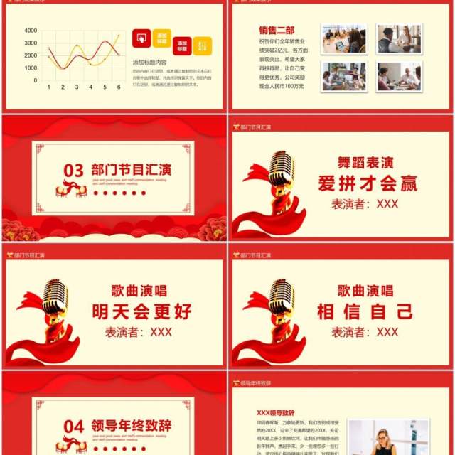 年终喜报及员工表彰大会动态PPT模板 年终喜报及员工表彰大会动态PPT模板