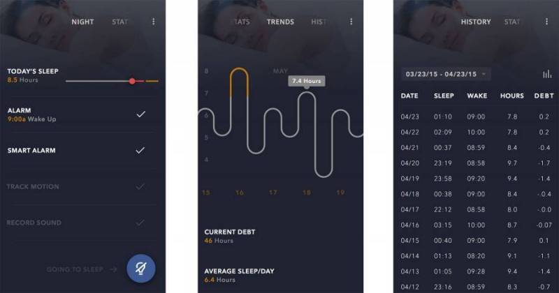 SleepBot iOS UI