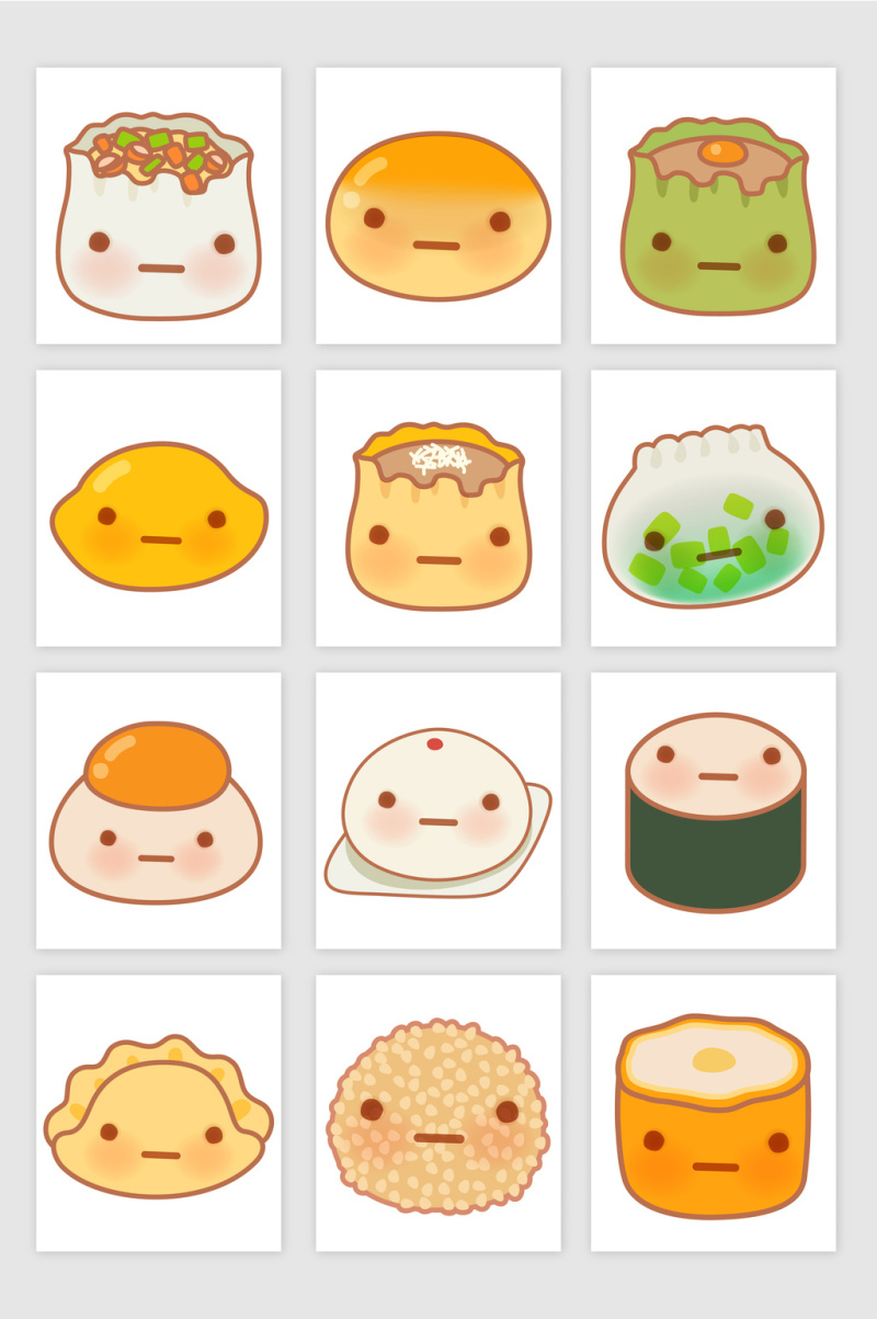 卡通糕点食物矢量元素