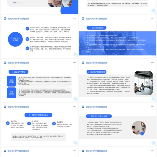 蓝色企业固定资产管理培训PPT模板 蓝色企业固定资产管理培训PPT模板