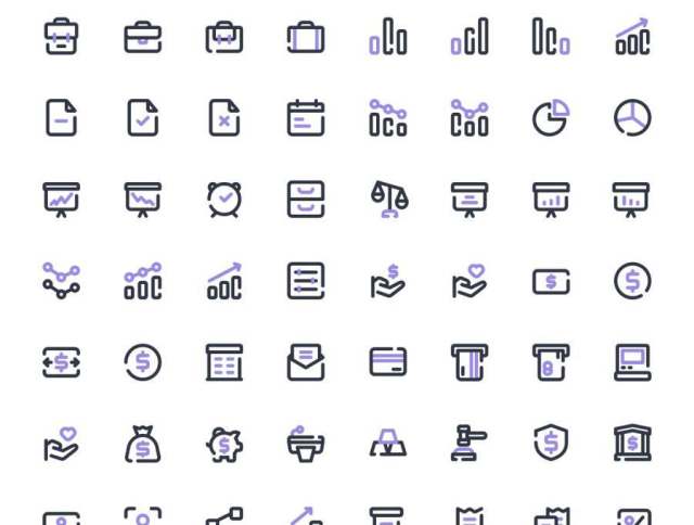 470+高品质矢量商业与金融图标（含sketch源文件）