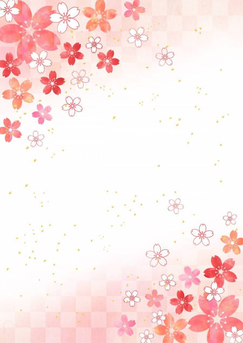 樱花粉彩_格子_粉红_垂直式1656