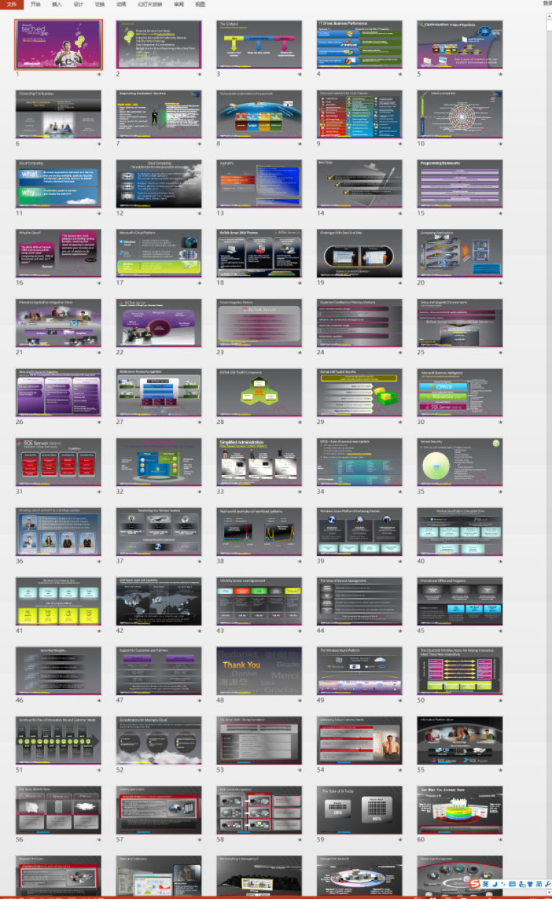 微软官方宽屏PPT图表全集400张