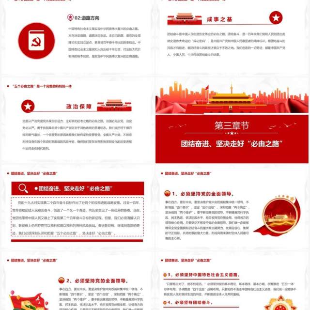 红色简约深刻认识和把握五个必由之路PPT模板 红色简约深刻认识和把握五个必由之路PPT模板