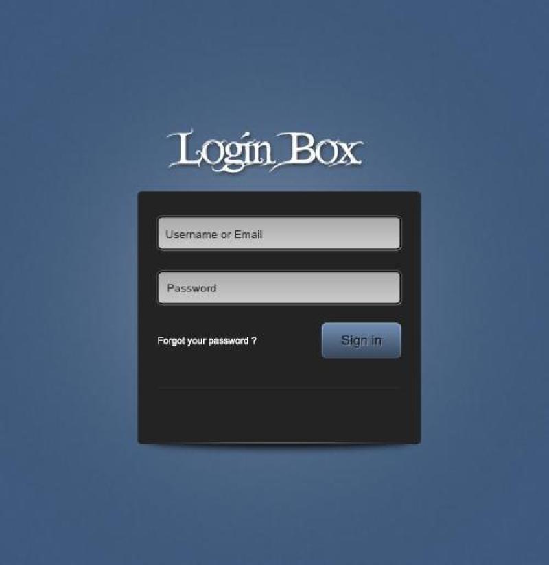 登陆界面设计PSD分层