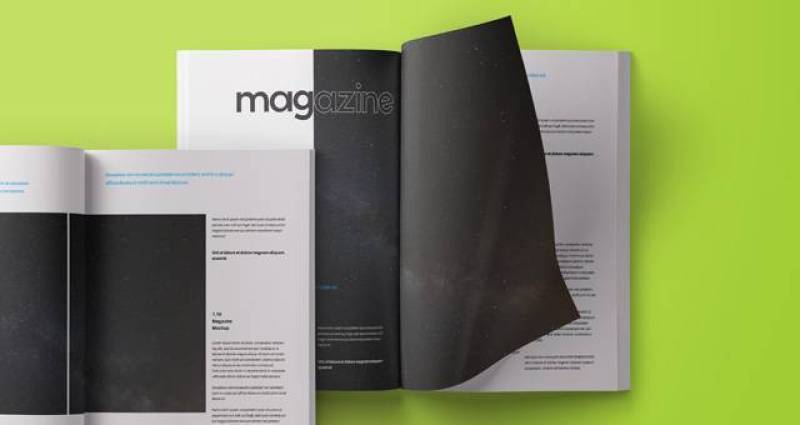折叠Psd Magazine Mockup Vol2