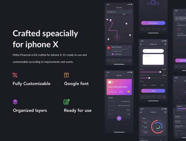 高质量的20多个iOS iPhone X财务应用程序屏幕包,马耳他财务UI工具包 高质量的20多个iOS iPhone X财务应用程序屏幕包,马耳他财务UI工具包