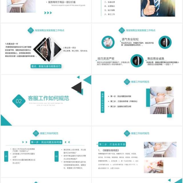蓝色简约如何打造金牌客服团队销售管理培训PPT模板 蓝色简约如何打造金牌客服团队销售管理培训PPT模板