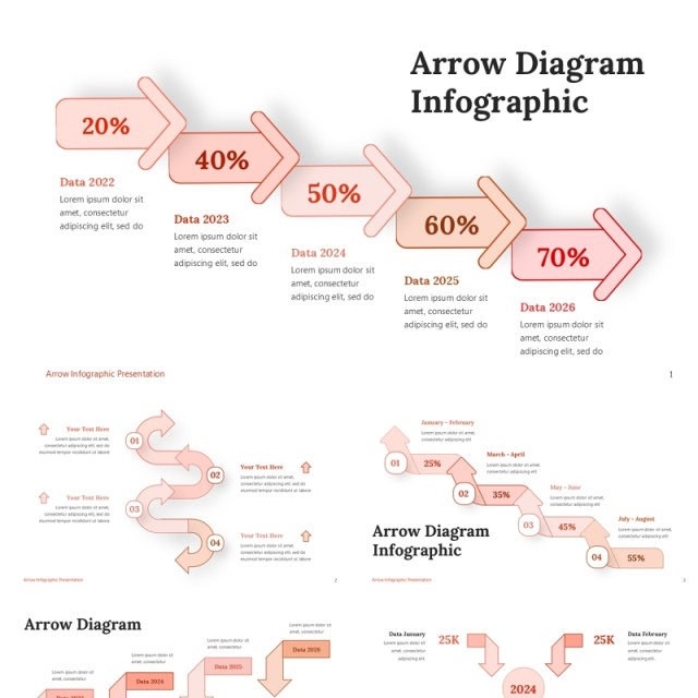 箭头信息图表PPT模板素材Arrow Infographic 箭头信息图表PPT模板素材Arrow Infographic