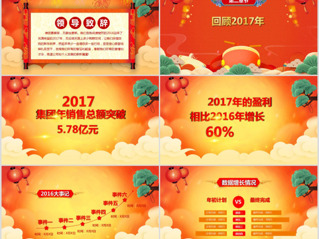 2018狗年年会新年联欢晚会PPT模板