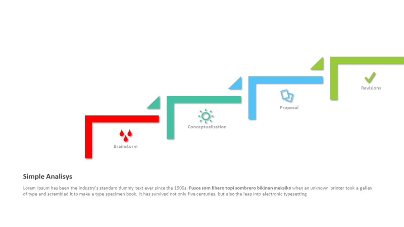 简约多彩并列关系PPT图表-30