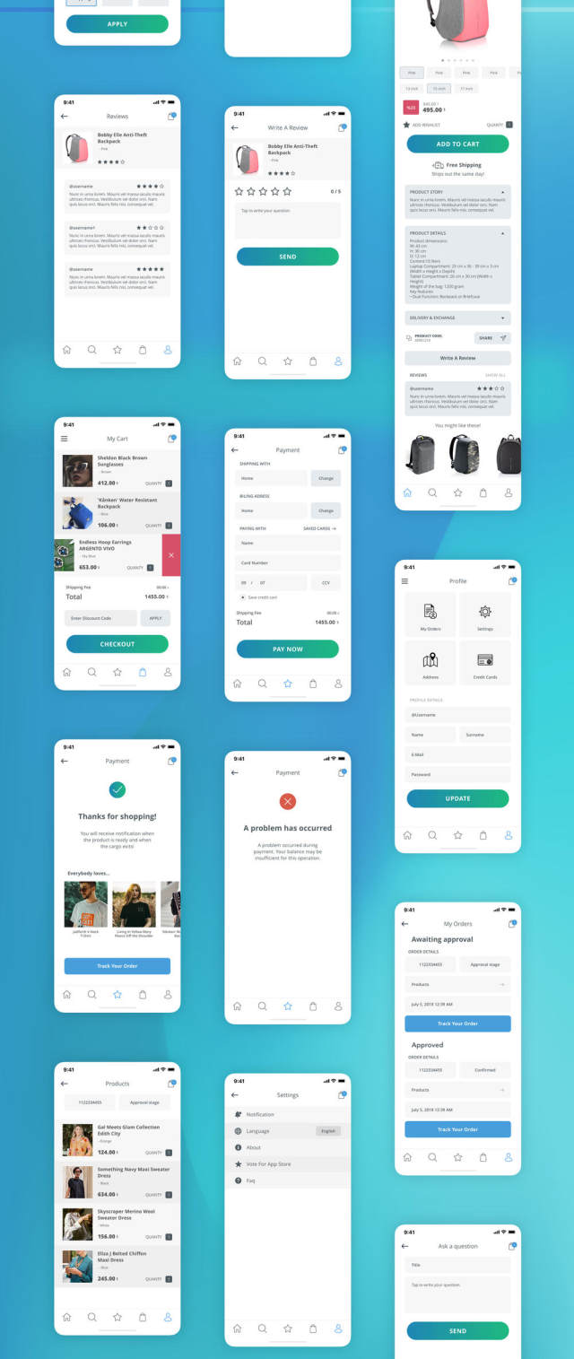 用于Sketch。的移动电子商务应用UI工具包,时代电子商务用户界面工具包 用于Sketch。的移动电子商务应用UI工具包,时代电子商务用户界面工具包