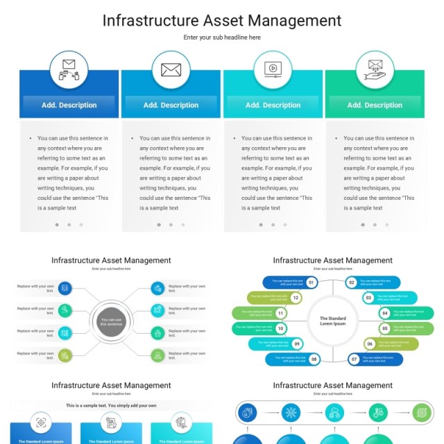 基础设施资产管理结构信息图PPT模板Infrastructure Asset Management