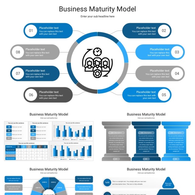 商业项目成熟度模型信息图PPT模板Business Maturity Model