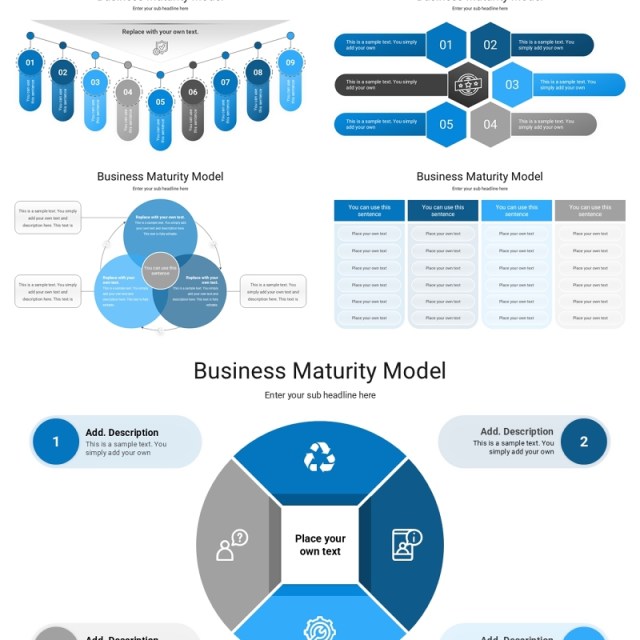 商业项目成熟度模型信息图PPT模板Business Maturity Model