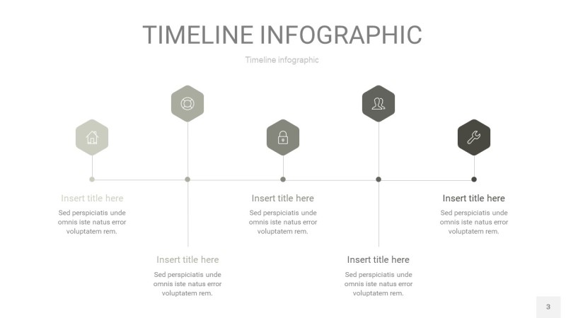 灰色时间轴PPT信息图3