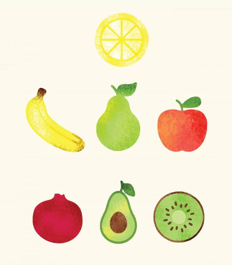  健康的水果矢量