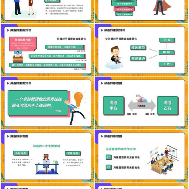 黄色卡通有效沟通培训课程PPT模版 黄色卡通有效沟通培训课程PPT模版