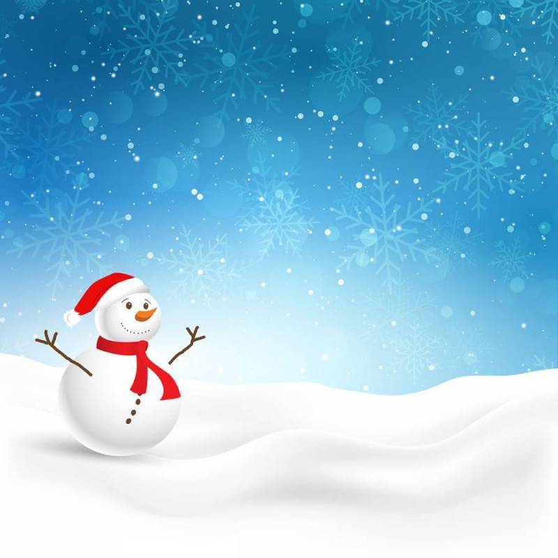 圣诞节背景与可爱的雪人