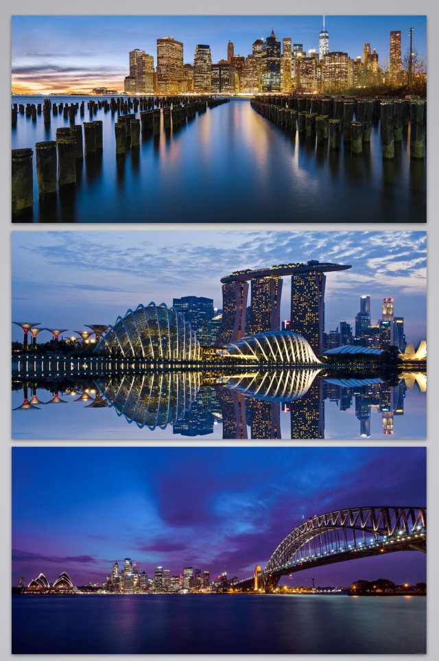 水中倒影的城市背景 水中倒影的城市背景