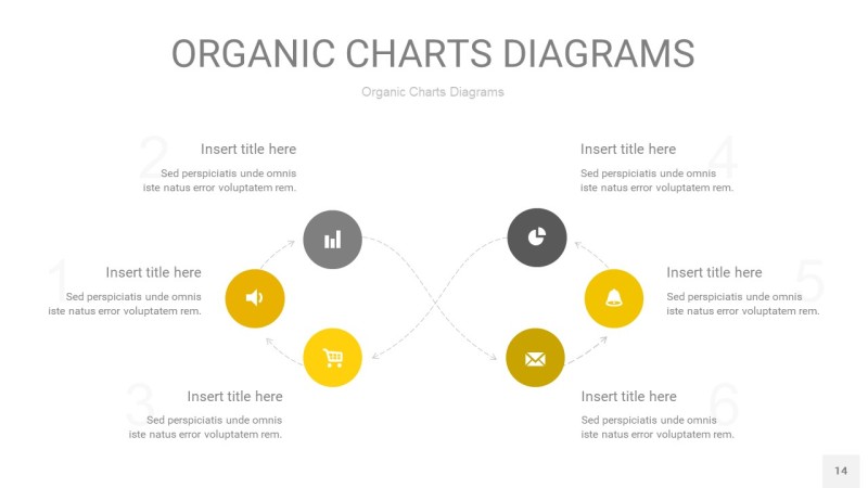 灰黄色循环PPT图表14