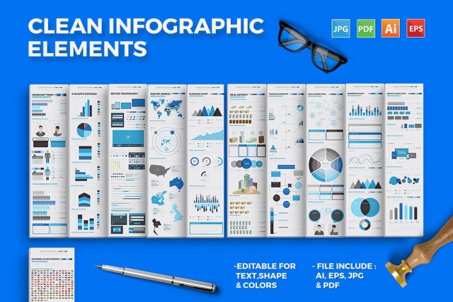 插画信息图表矢量元素设计 infographics