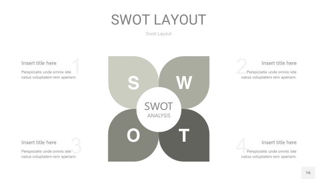 灰色SWOT图表PPT16