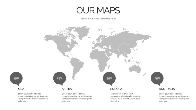 灰蓝色世界地图PPT-31