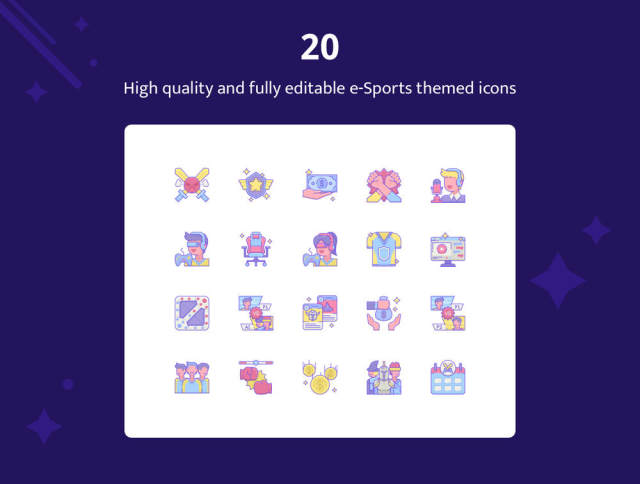 40多个组件和28页网站和移动,紫水晶 - Esports素描模板 40多个组件和28页网站和移动,紫水晶 - Esports素描模板