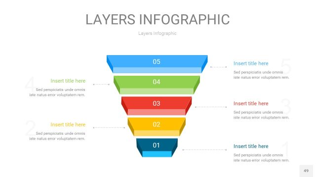 四色3D分层PPT信息图49
